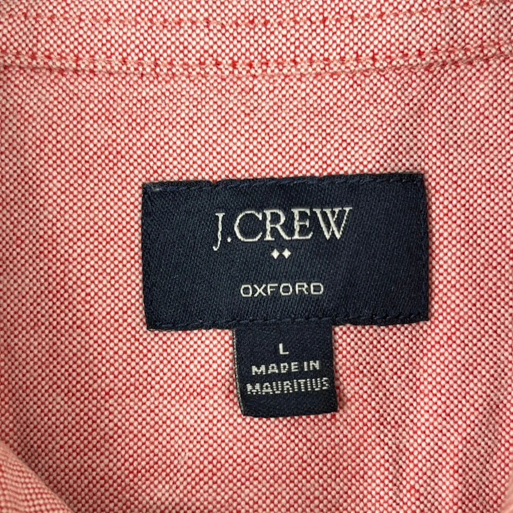 J.Crew Oxford Dress Shirt Mens L Long Sleeve Chest Pocket Business Casual Wear‎